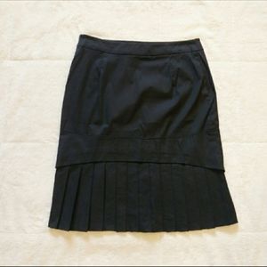 Prada Pleated Hem Pencil Skirt